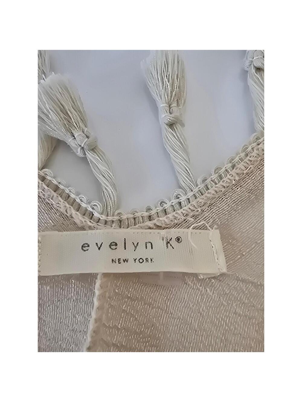 Evelyn K New York Beige Tassel Kimono Cardigan Cover Up - Picture 3 of 10